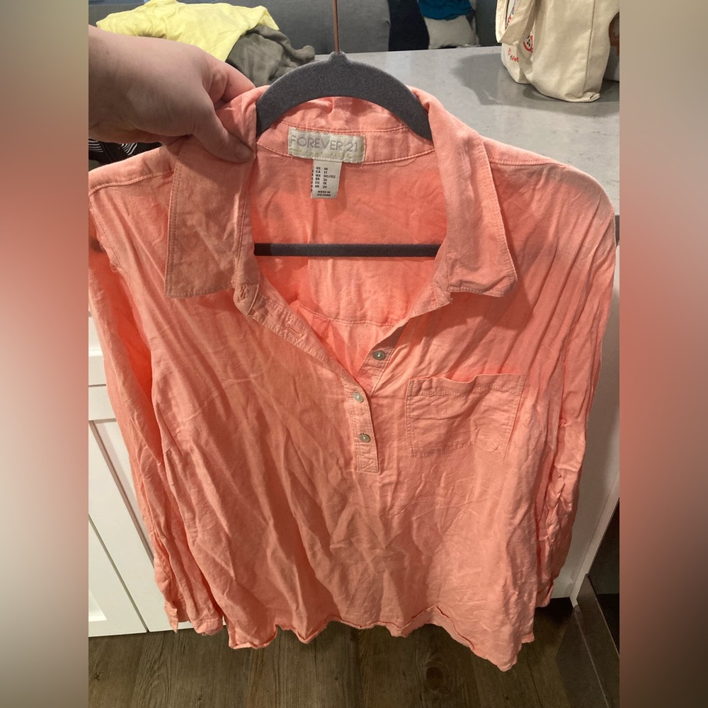 Half button down Forever 21 Blouse